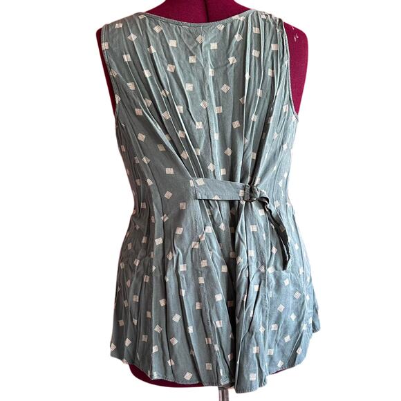 Womens Top Size 2XL Tank Adjustable Back Floral Structure Business Casual Summer - Picture 3 of 8